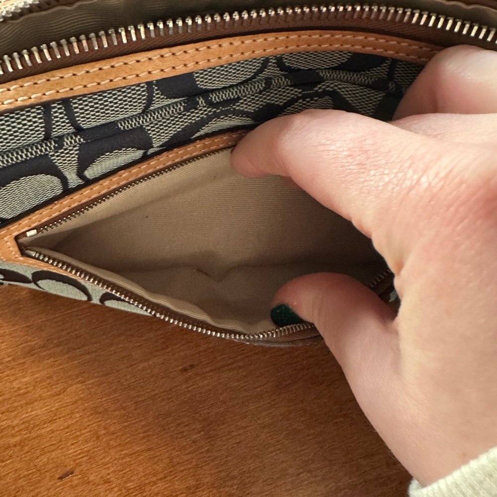 Coach Signature Blue Canvas Shoulder Bag Canvas 6073 - Picture 8 of 10